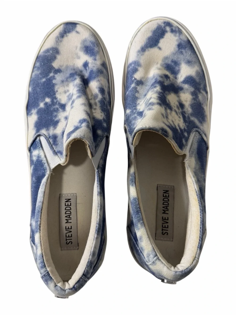 Steve Madden Blue Gills C Tie‑Dye Slip‑On Sneakers – Casual Canvas Coastal Beach